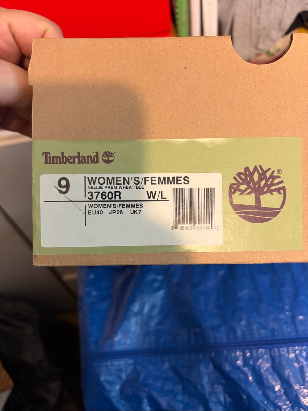 Timberland NIB Nellie Wheat Nubuck Work Boots - Wheat/Tan with Black Collar 9W - Picture 9 of 10